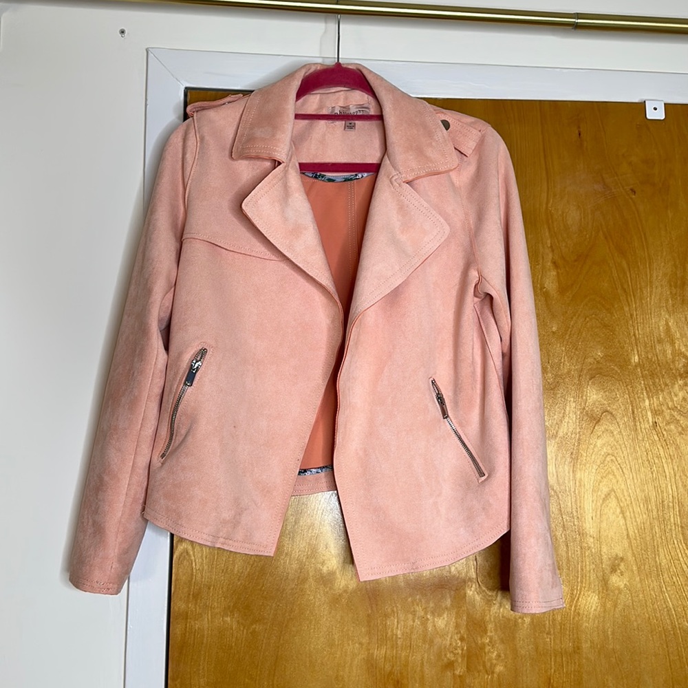 Blush Faux Leather Jacket